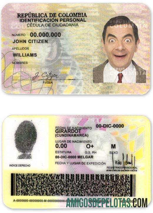 Colombia ID (2010 – 2020) exemplo